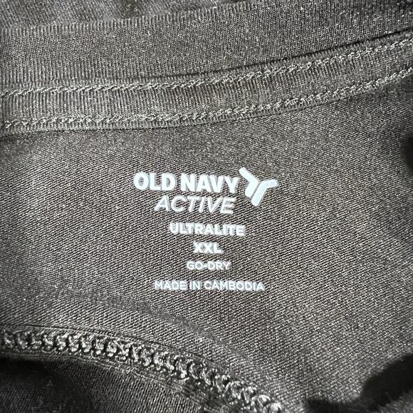 Old Navy Active Womens T Shirt Top Pullover Keyhole Back Long Sleeve Black XXL - Picture 8 of 9